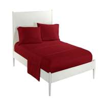 Ready Stock Summer Winter Warm Heart Burgundy Brushed Bed Spread Bedding Sets