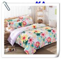 100% polyester brushed poly bed sheet printed fabric in China disperse printing bed sheet fabric China manufacturer