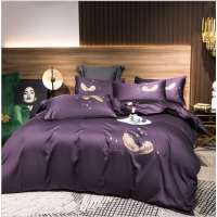 cheap bed linen 100% polyester double brushed microfiber 4pcs bedding set/bed sheets